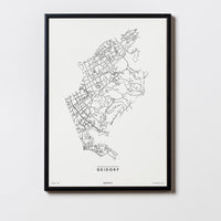 Geidorf | 8010 - 8036 | Graz | City Map Karte Plan Bild Print Poster Mit Rahmen Framed