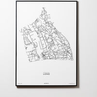 Lend | 8020 - 8051 | Graz | City Map Karte Plan Bild Print Poster Mit Rahmen Framed L & XL