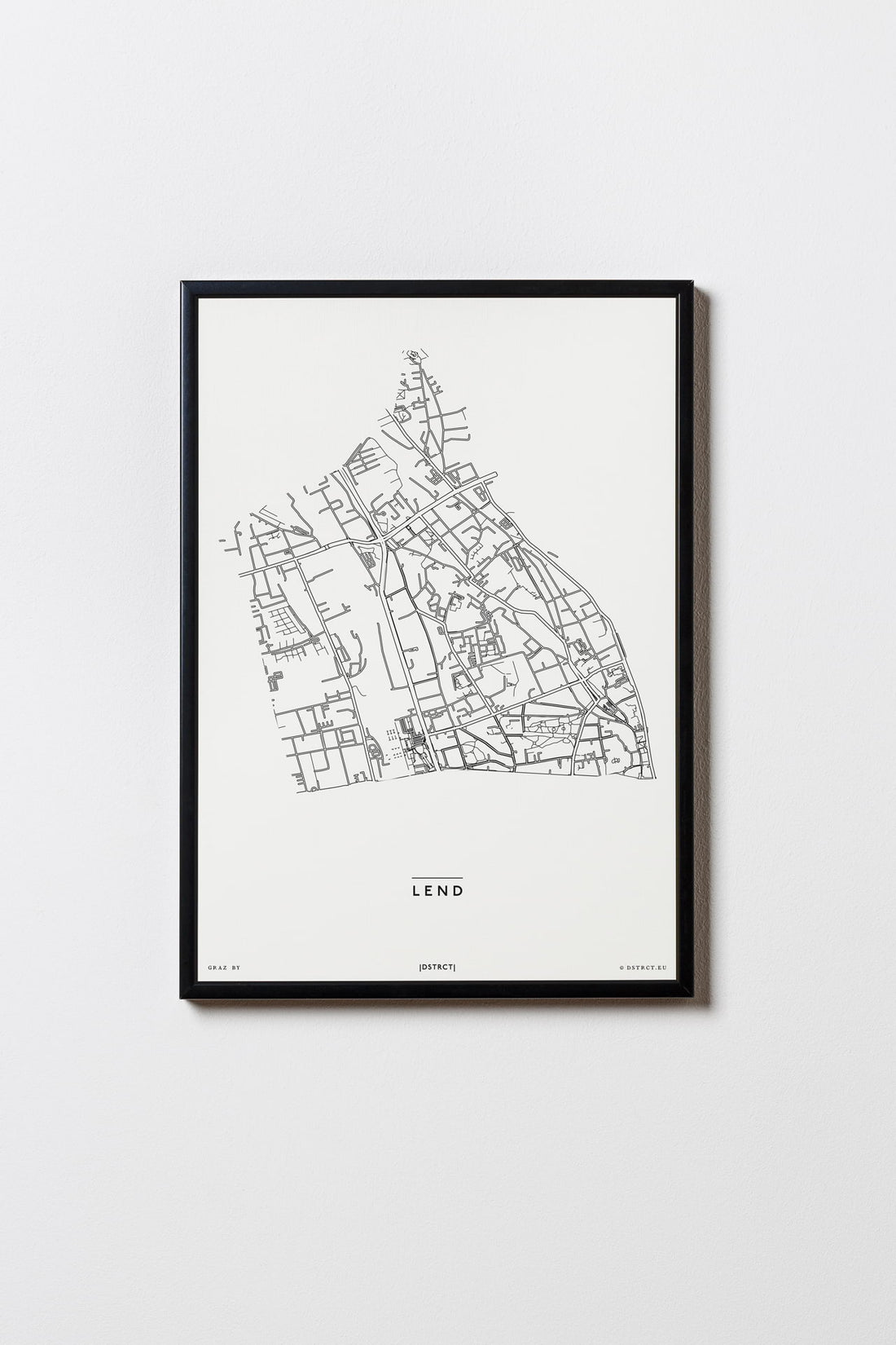 Lend | 8020 - 8051 | Graz | City Map Karte Plan Bild Print Poster Mit Rahmen Framed