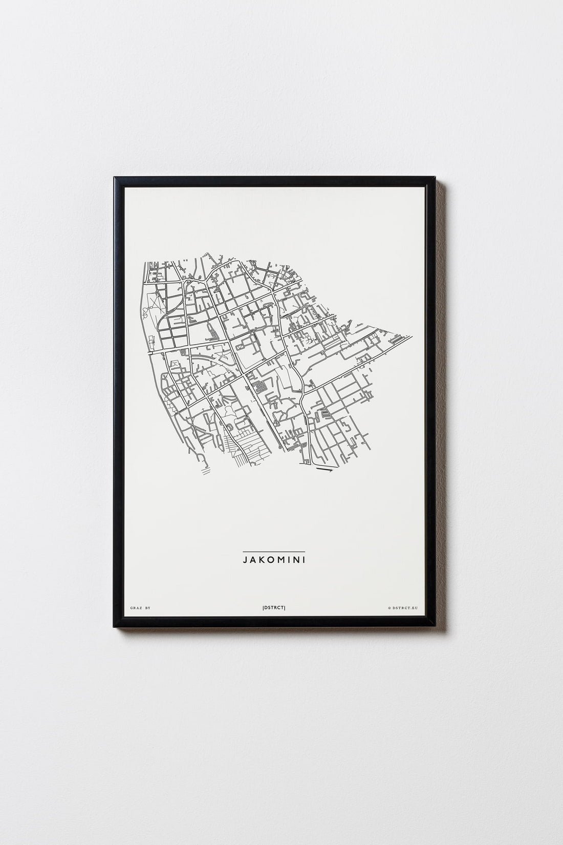 Jakomini | 8010 - 8042 | Graz | City Map Karte Plan Bild Print Poster Mit Rahmen Framed