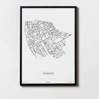 Jakomini | 8010 - 8042 | Graz | City Map Karte Plan Bild Print Poster Mit Rahmen Framed