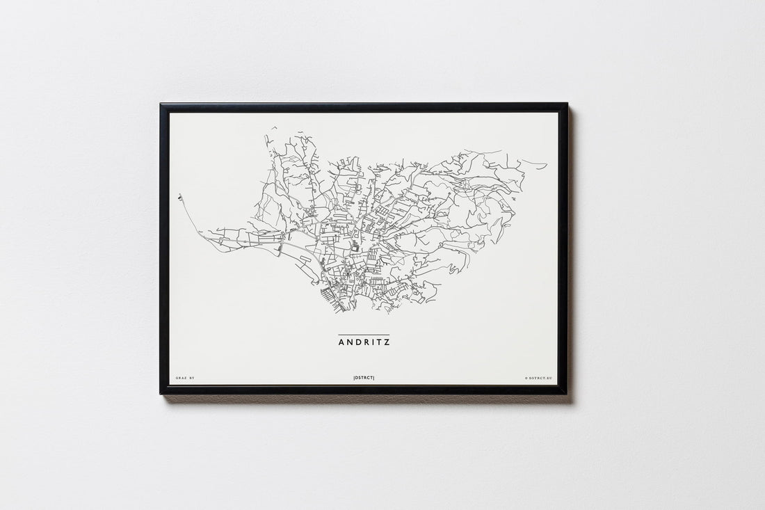 Andritz | 8010, 8043, 8044, 8045, 8046 | Graz | City Map Karte Plan Bild Print Poster Framed Mit Rahmen