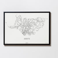 Andritz | 8010, 8043, 8044, 8045, 8046 | Graz | City Map Karte Plan Bild Print Poster Framed Mit Rahmen