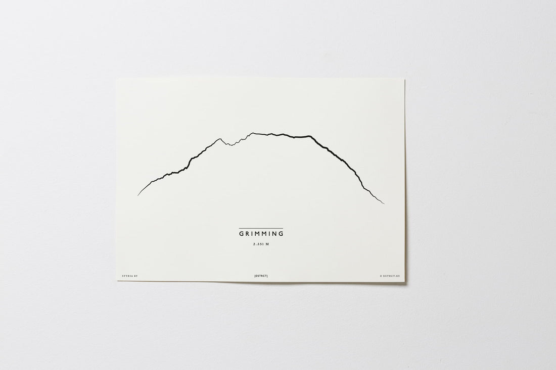 Grimming | Steiermark| Illustration | Zeichnung Bild Print Poster Ohne Rahmen Unframed