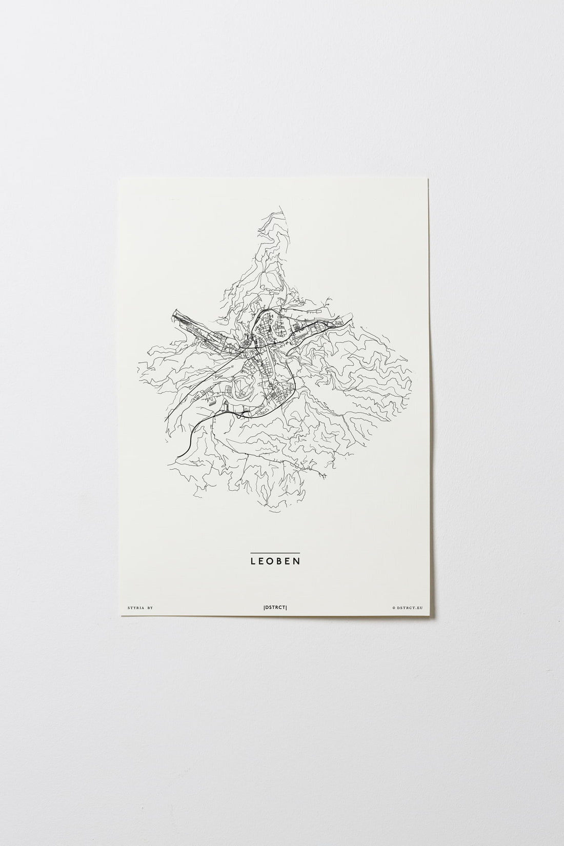 Leoben | 8700 | Steiermark | City Map Karte Plan Bild Print Poster Ohne Rahmen Unframed