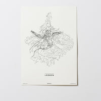Leoben | 8700 | Steiermark | City Map Karte Plan Bild Print Poster Ohne Rahmen Unframed
