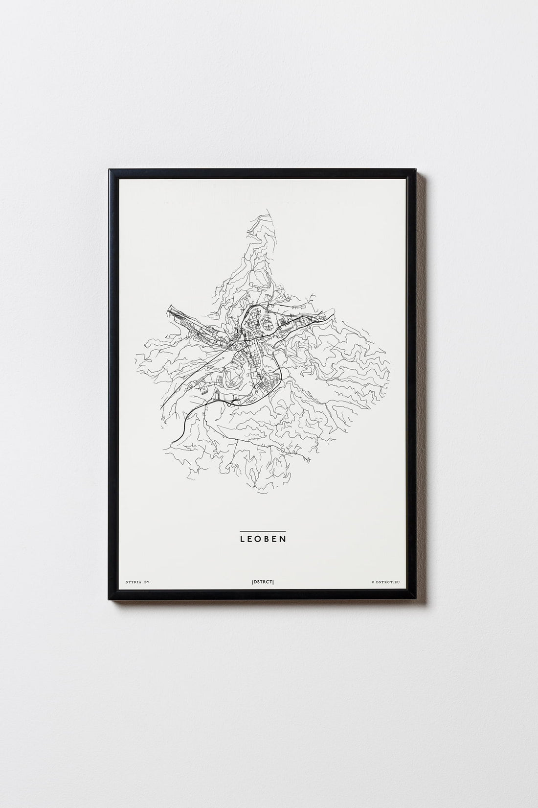 Leoben | 8700 | Steiermark | City Map Karte Plan Bild Print Poster Mit Rahmen Framed