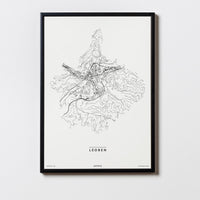 Leoben | 8700 | Steiermark | City Map Karte Plan Bild Print Poster Mit Rahmen Framed
