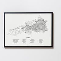 Bern | Schweiz | City Map | Karte | Plan | Print | Map | Rahmen | Framed