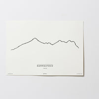 Dammastock | Schweiz | Illustration | Zeichnung Bild Print Poster Ohne Rahmen Unframed