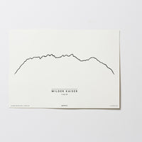 Wilder Kaiser | Kaisergebirge | Tirol | Illustration | Zeichnung Bild Print Poster Ohne Rahmen Unframed