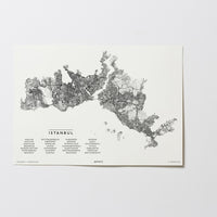 Istanbul | Türkei | City Map Karte Plan Bild Print Poster Ohne Rahmen Unframed