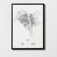 Kiew | Ukraine | City Map Karte Plan Bild Print Poster Mit Rahmen Framed