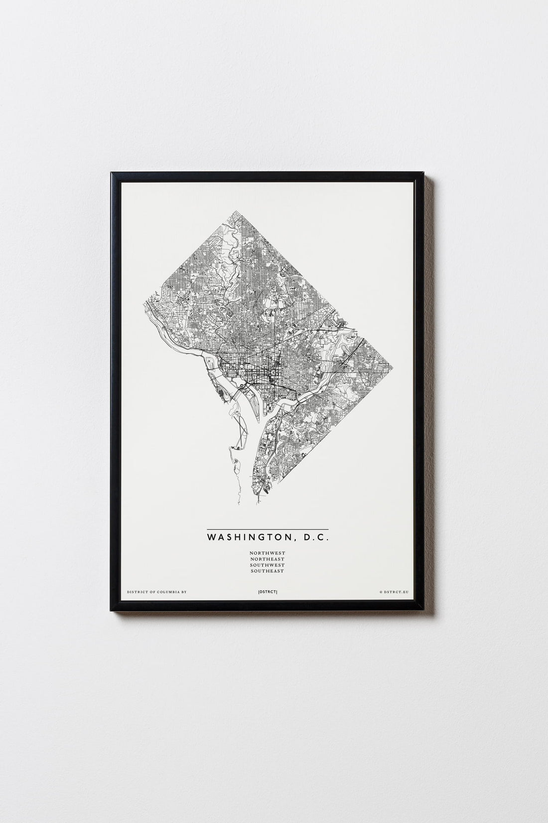 Washington, D.C. | District of Columbia | USA | City Map Karte Plan Bild Print Poster Mit Rahmen Framed