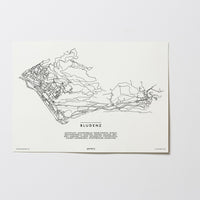Bludenz | 6700 | Vorarlberg | City Map Karte Plan Bild Print Poster Ohne Rahmen Unframed