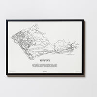 Bludenz | 6700 | Vorarlberg | City Map Karte Plan Bild Print Poster Mit Rahmen Framed