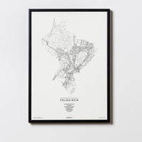 Feldkirch | 6800 | Vorarlberg | City Map Karte Plan Bild Print Poster Mit Rahmen Framed