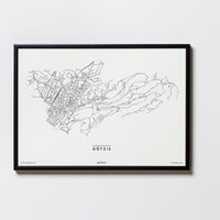 Götzis | 6840 | Vorarlberg | City Map Karte Plan Bild Print Poster Mit Rahmen Framed