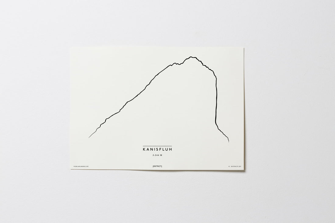 Kanisfluh | Vorarlberg | Illustration | Zeichnung Bild Print Poster Ohne Rahmen Unframed