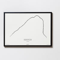 Kanisfluh | Vorarlberg | Illustration | Zeichnung Bild Print Poster Mit Rahmen Framed