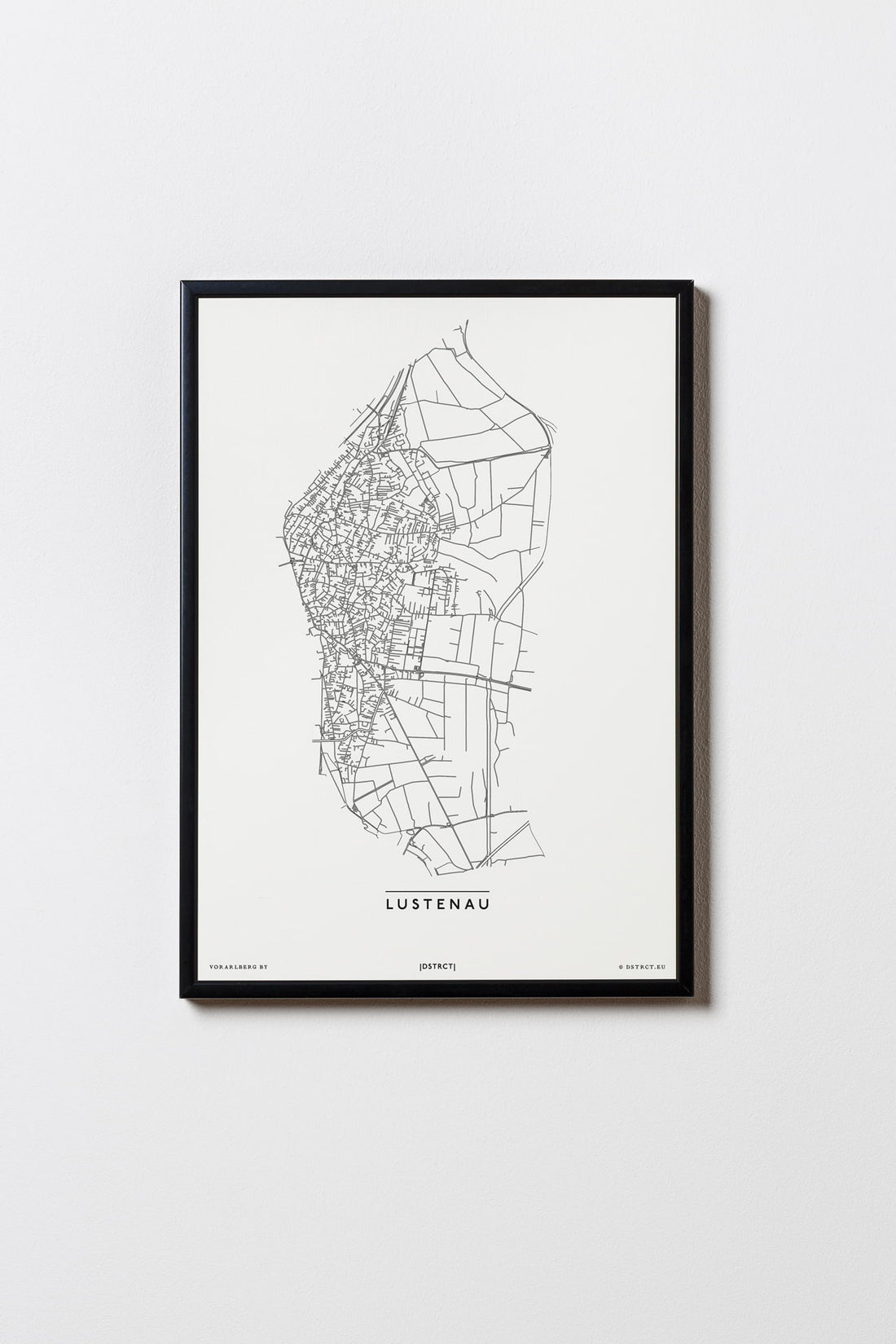 Lustenau | 6890, 6893 | Vorarlberg | City Map Karte Plan Bild Print Poster Mit Rahmen Framed