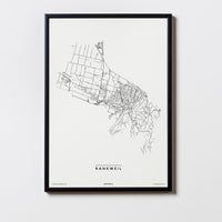 Rankweil | 6830 | Vorarlberg | City Map Karte Plan Bild Print Poster Mit Rahmen Framed