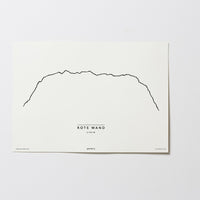 Rote Wand | Vorarlberg | Illustration | Zeichnung Bild Print Poster Ohne Rahmen Unframed