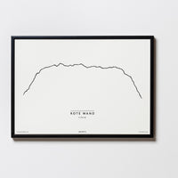 Rote Wand | Vorarlberg | Illustration | Zeichnung Bild Print Poster Mit Rahmen Framed