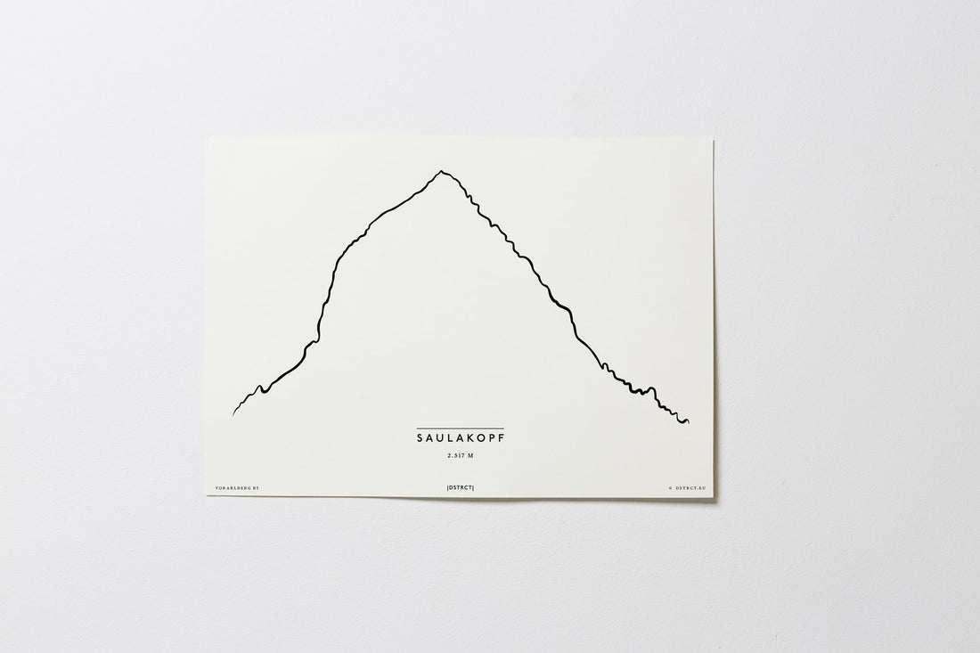 Saulakopf | Vorarlberg | Illustration | Zeichnung Bild Print Poster Ohne Rahmen Unframed