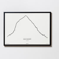 Saulakopf | Vorarlberg | Illustration | Zeichnung Bild Print Poster Mit Rahmen Framed