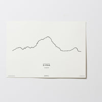 Zimba 2645m | Vorarlberg | Illustration | Zeichnung Bild Print Poster Ohne Rahmen Unframed