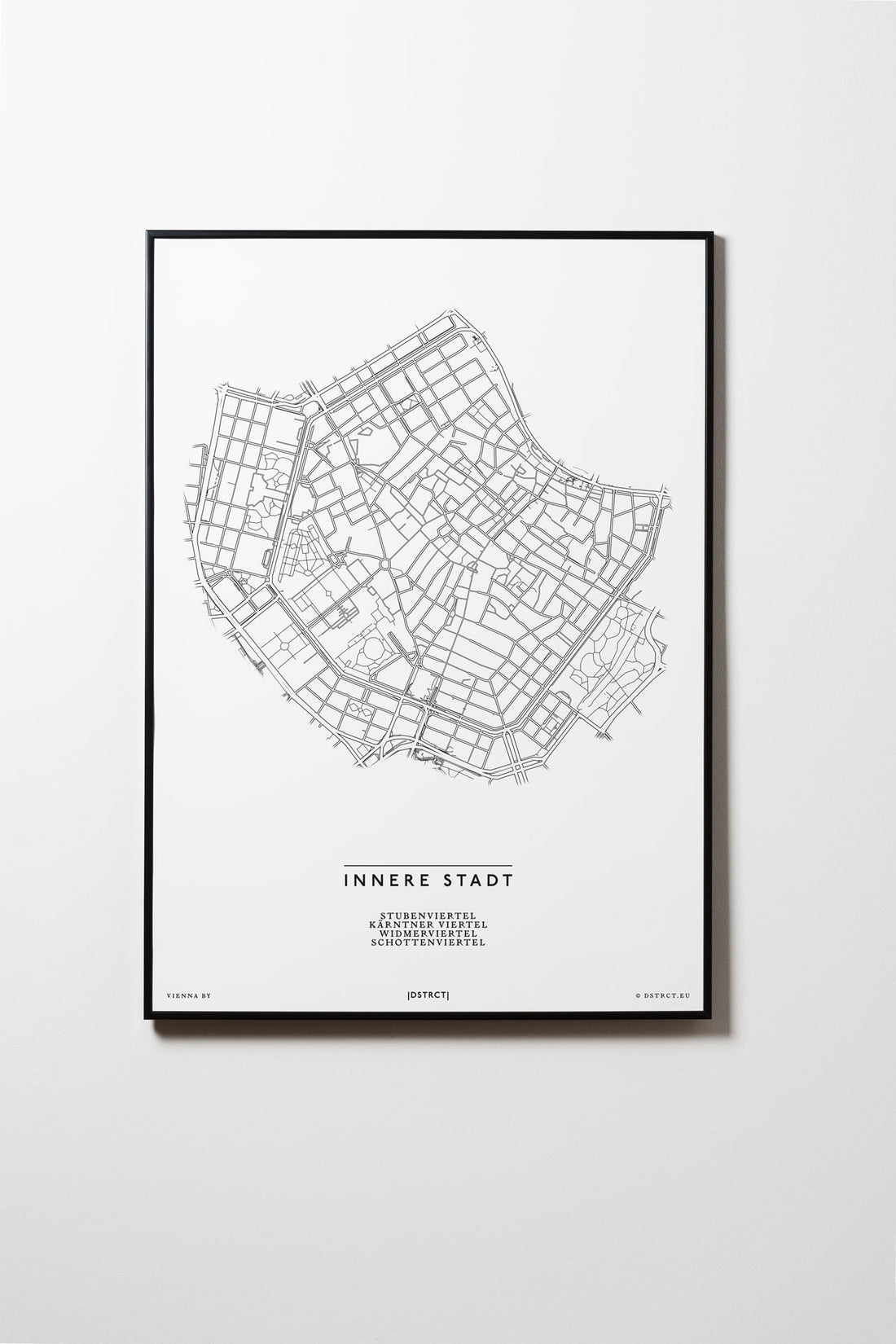 Innere Stadt | 1010 | Wien | City Map Karte Plan Bild Print Poster Mit Rahmen Framed L & XL