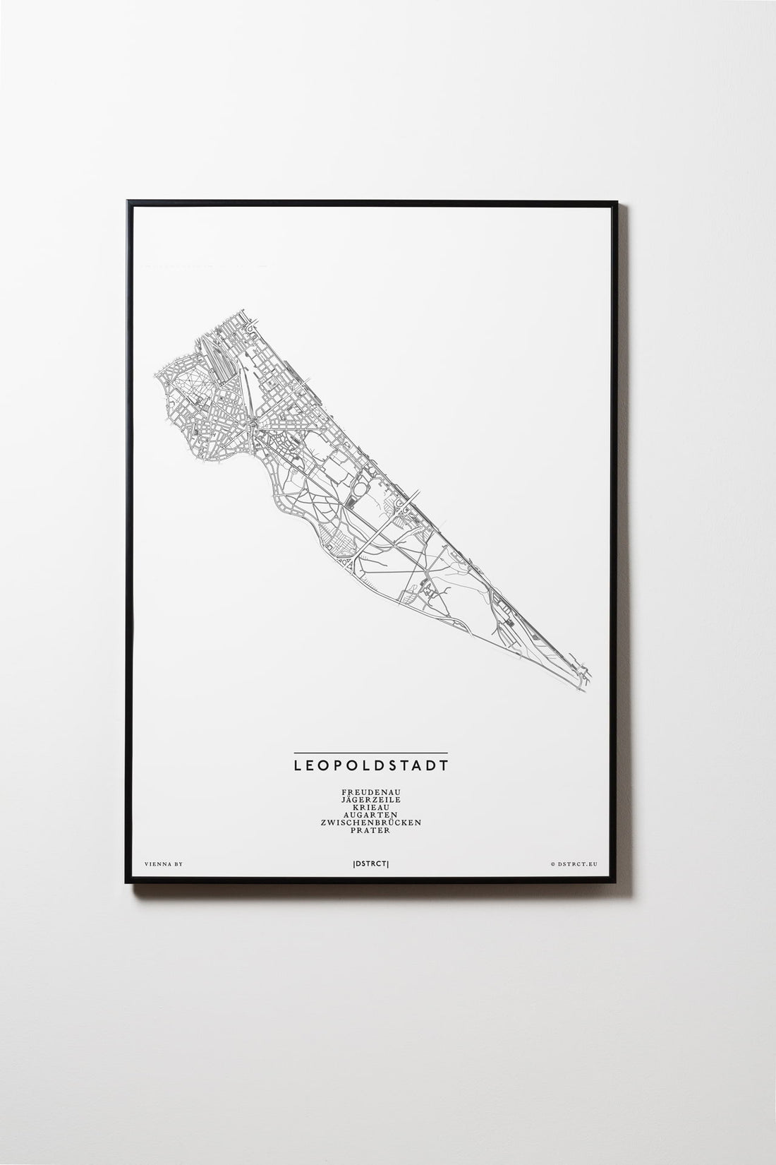 Leopoldstadt | 1020 | Wien | City Map Karte Plan Bild Print Poster Mit Rahmen Framed L & XL