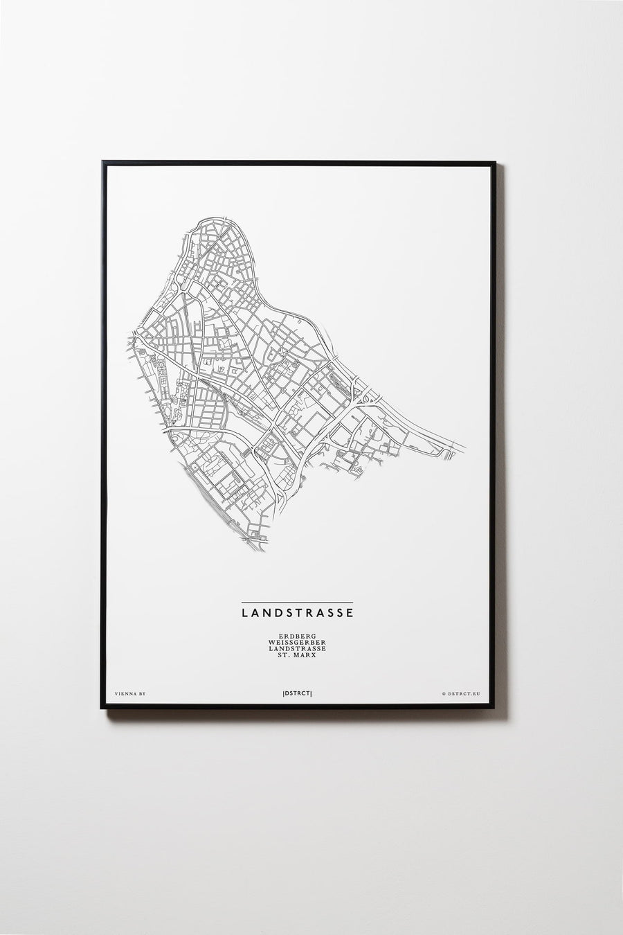 Landstrasse | 1030 | Wien | City Map Karte Plan Bild Print Poster Mit Rahmen Framed L & XL