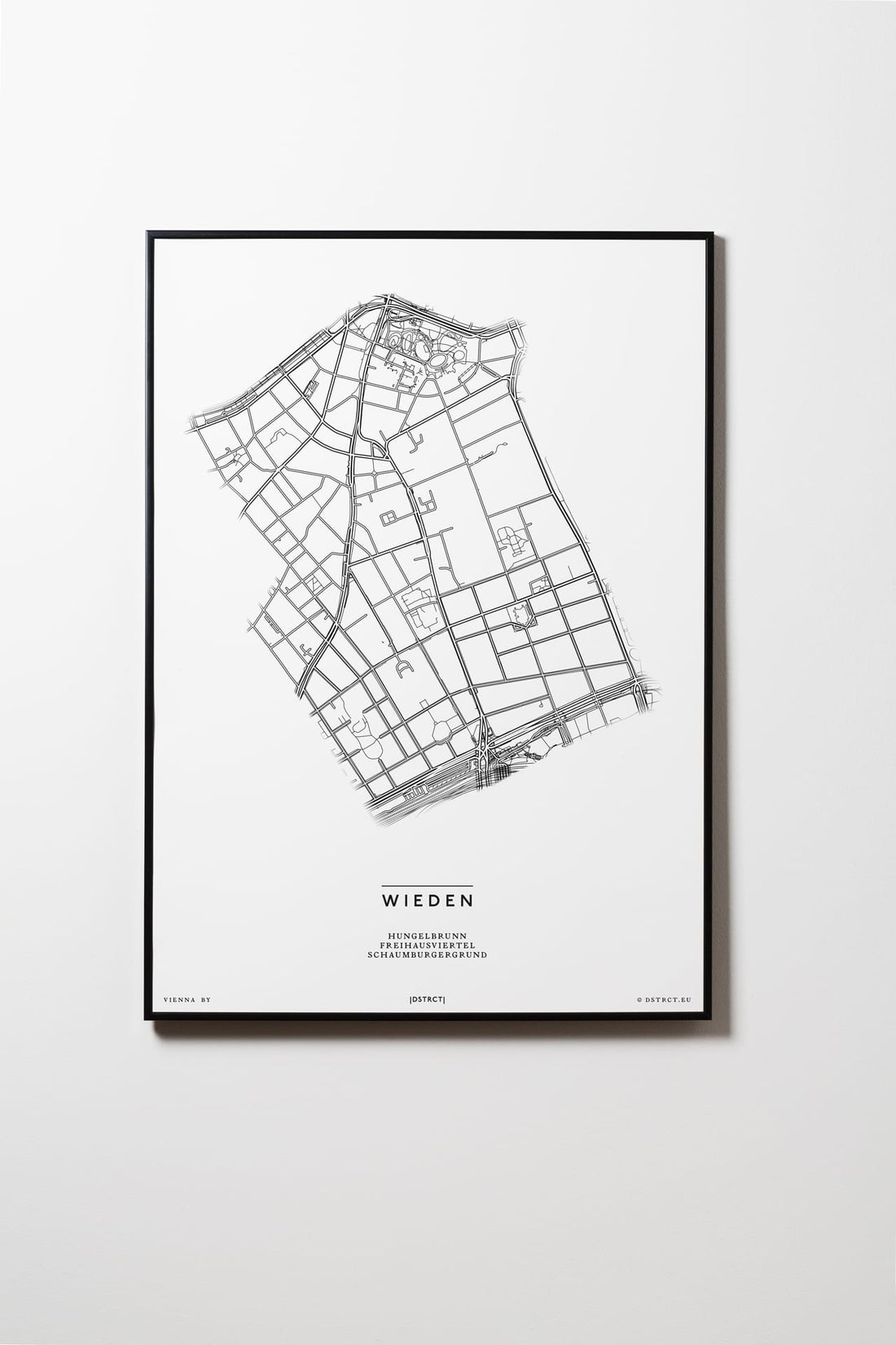 Wieden | 1040 | Wien | City Map Karte Plan Bild Print Poster Mit Rahmen Framed L & XL