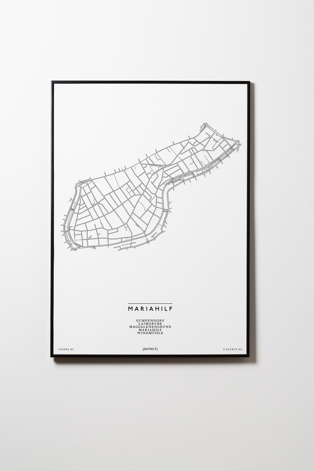 Mariahilf | 1060 | Wien | City Map Karte Plan Bild Print Poster Mit Rahmen Framed L & XL
