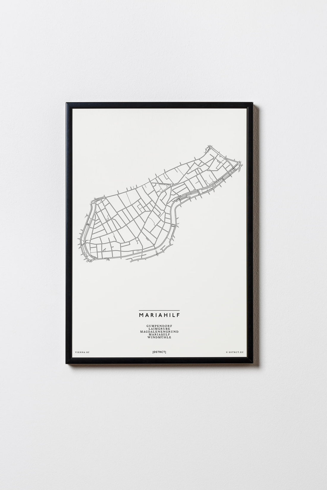 Mariahilf | 1060 | Wien | City Map Karte Plan Bild Print Poster Mit Rahmen Framed