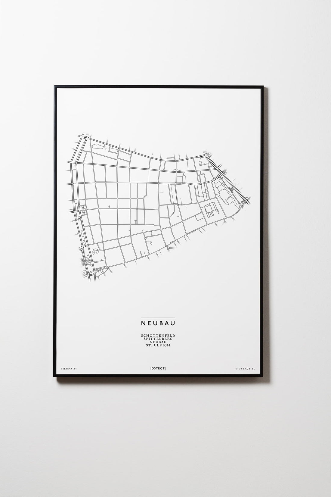 Neubau | 1070 | Wien | City Map Karte Plan Bild Print Poster Mit Rahmen Framed L & XL