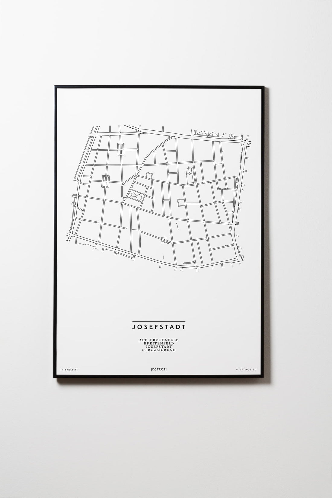 Josefstadt | 1080 | Wien | City Map Karte Plan Bild Print Poster Mit Rahmen Framed L & XL