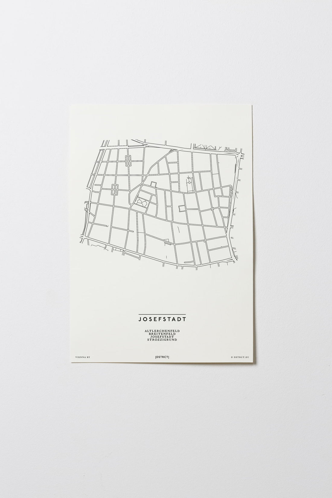 Josefstadt | 1080 | Wien | City Map Karte Plan Bild Print Poster Ohne Rahmen Unframed