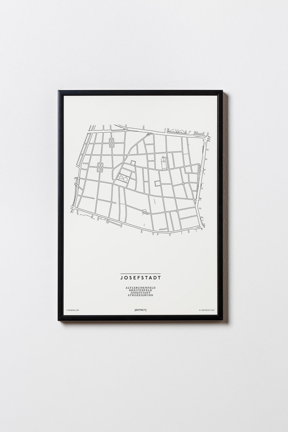 Josefstadt | 1080 | Wien | City Map Karte Plan Bild Print Poster Mit Rahmen Framed