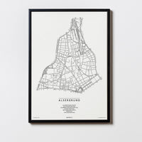 Alsergrund | 1090 | Wien | City Map | Karte | Plan | Print | Map | Rahmen | Framed