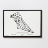Sonnwendviertel | Favoriten | 1100 | Wien | City Map Karte Plan Bild Print Poster Mit Rahmen Framed