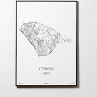 Simmering | 1110 | Wien | City Map Karte Plan Bild Print Poster Mit Rahmen Framed L & XL