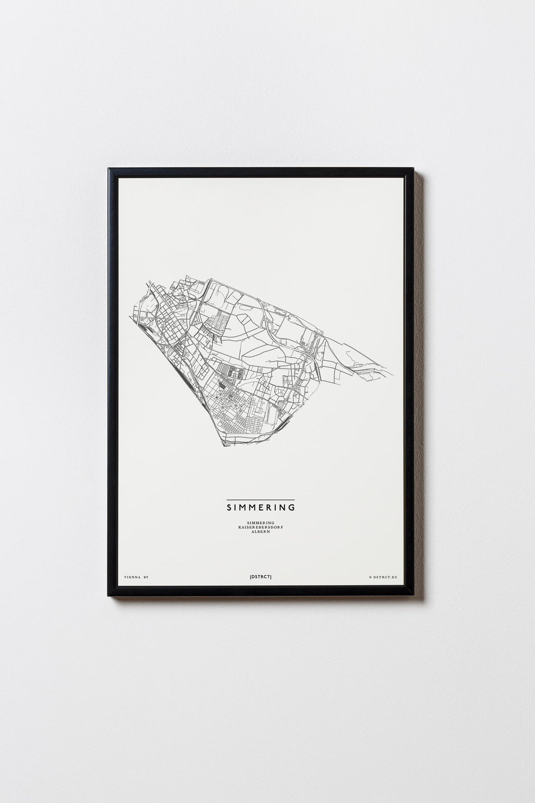 Simmering | 1110 | Wien | City Map Karte Plan Bild Print Poster Mit Rahmen Framed