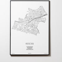 Meidling | 1120 | Wien | City Map Karte Plan Bild Print Poster Mit Rahmen Framed L & XL