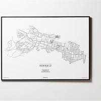 Hernals | 1170 | Wien | City Map Karte Plan Bild Print Poster Mit Rahmen Framed L & XL
