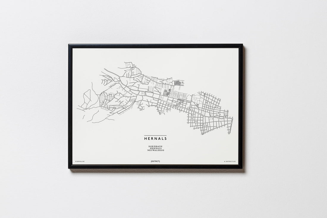 Hernals | 1170 | Wien | City Map Karte Plan Bild Print Poster Mit Rahmen Framed