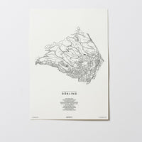 Döbling | 1190 | Wien | City Map Karte Plan Bild Print Poster Ohne Rahmen Unframed