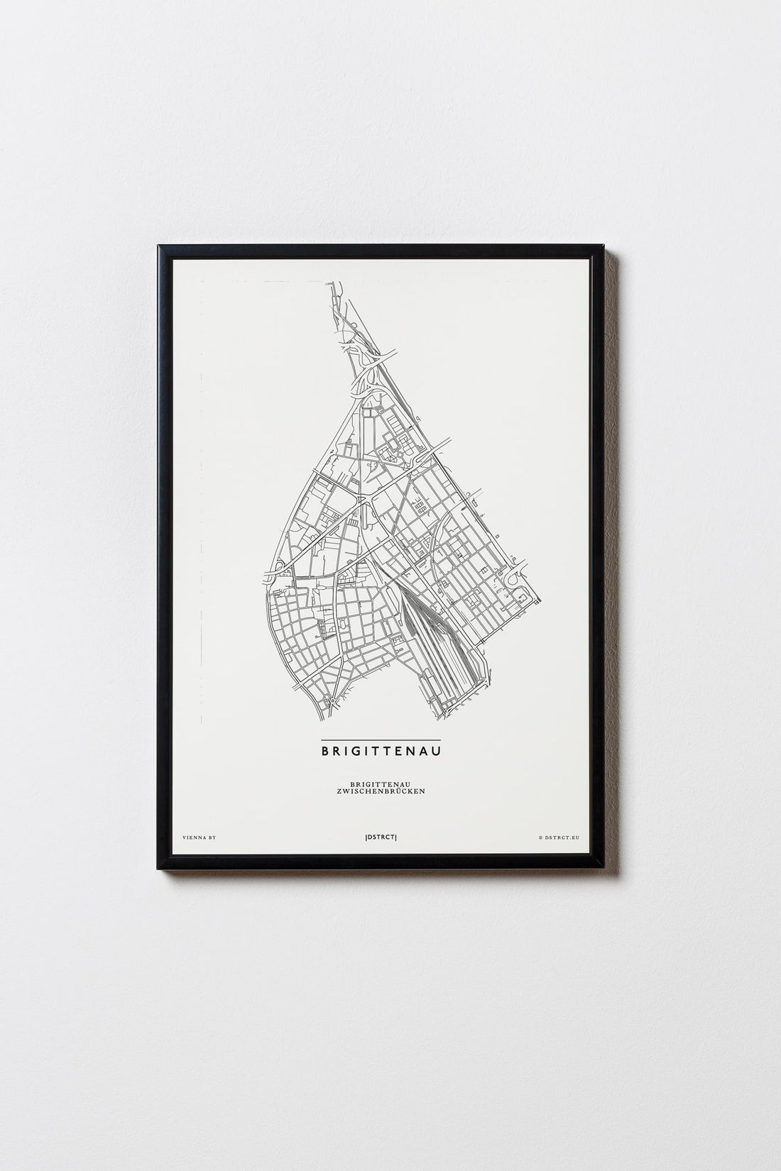 Brigittenau | 1200 | Wien | City Map Karte Plan Bild Print Poster Mit Rahmen Framed